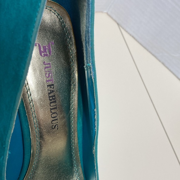 JustFab Women’s Size 10 “Ada” Platform Faux Suede Heels Pumps Peep Toe Preppy - Picture 10 of 16